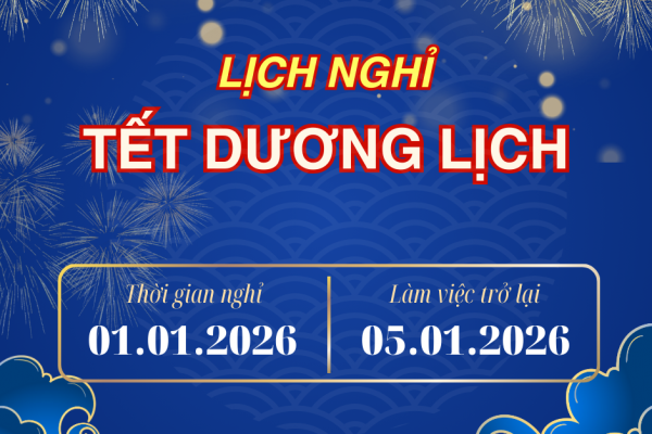THÔNG BÁO LỊCH NGHỈ TẾT DƯƠNG LỊCH 2026