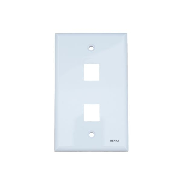 Mặt nạ ổ cắm mạng Benka 1/2 cổng (US)